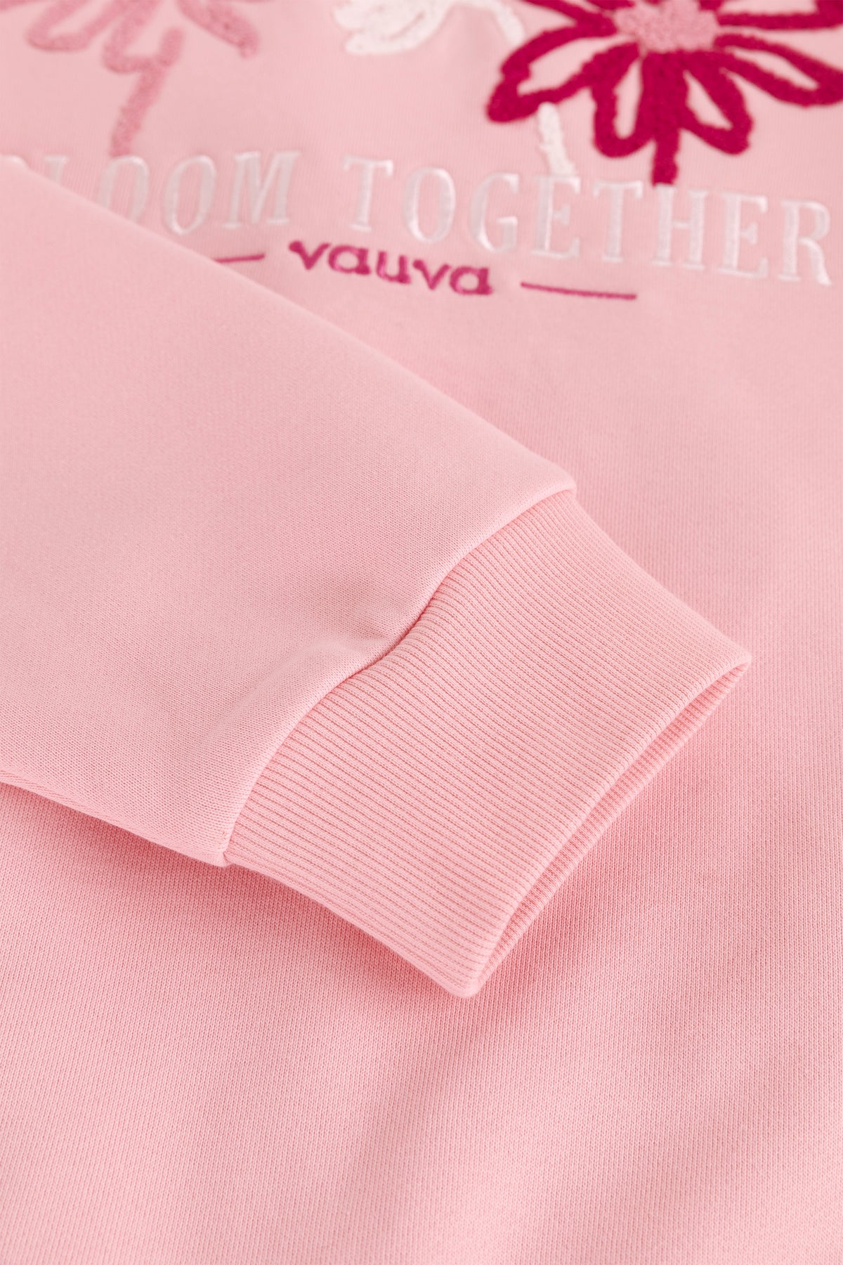 Girls Bloom Together Embroidered Sweatshirt