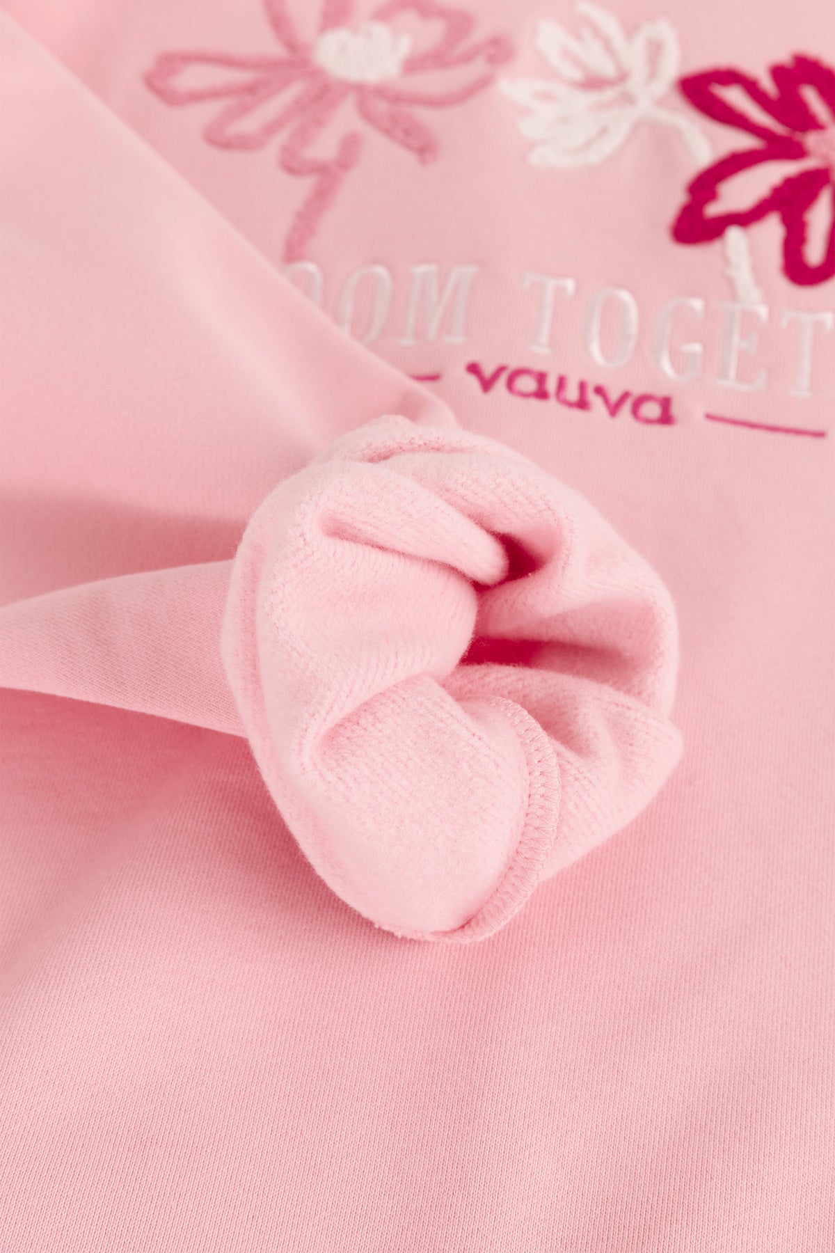 Girls Bloom Together Embroidered Sweatshirt