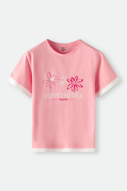 Bloom Together Layered Graphic T-Shirt