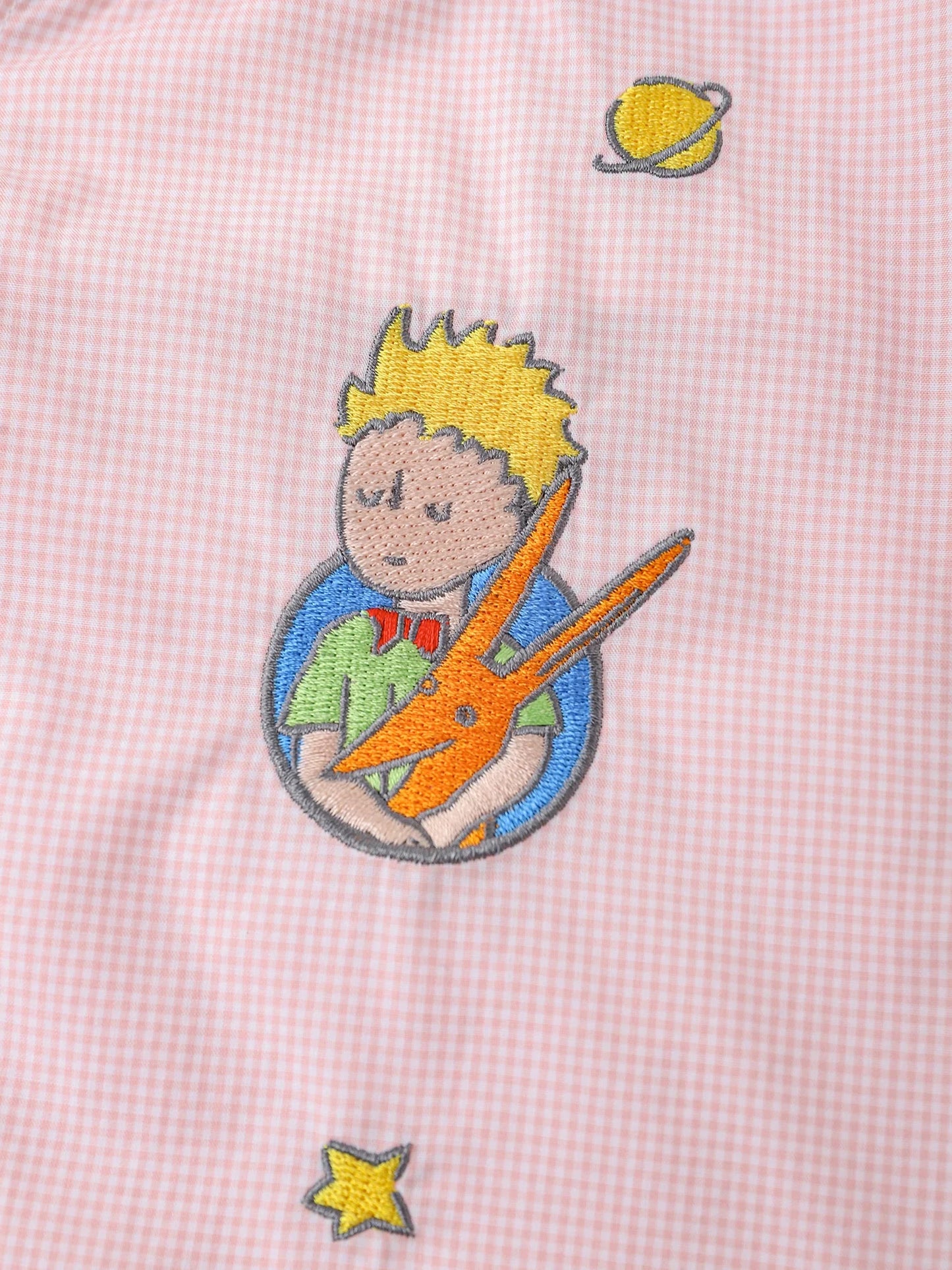 Kids Hooded Gingham Snap‑Front Jacket