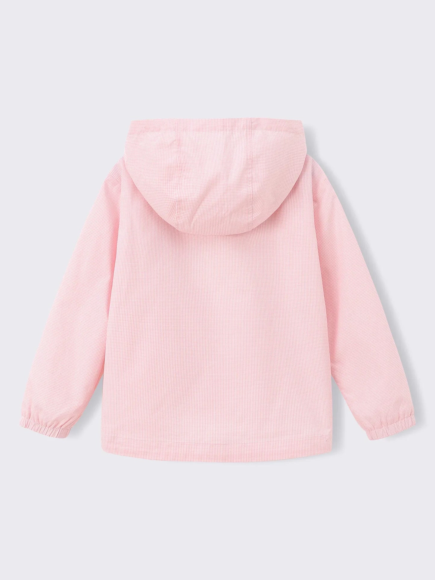 Kids Hooded Gingham Snap‑Front Jacket