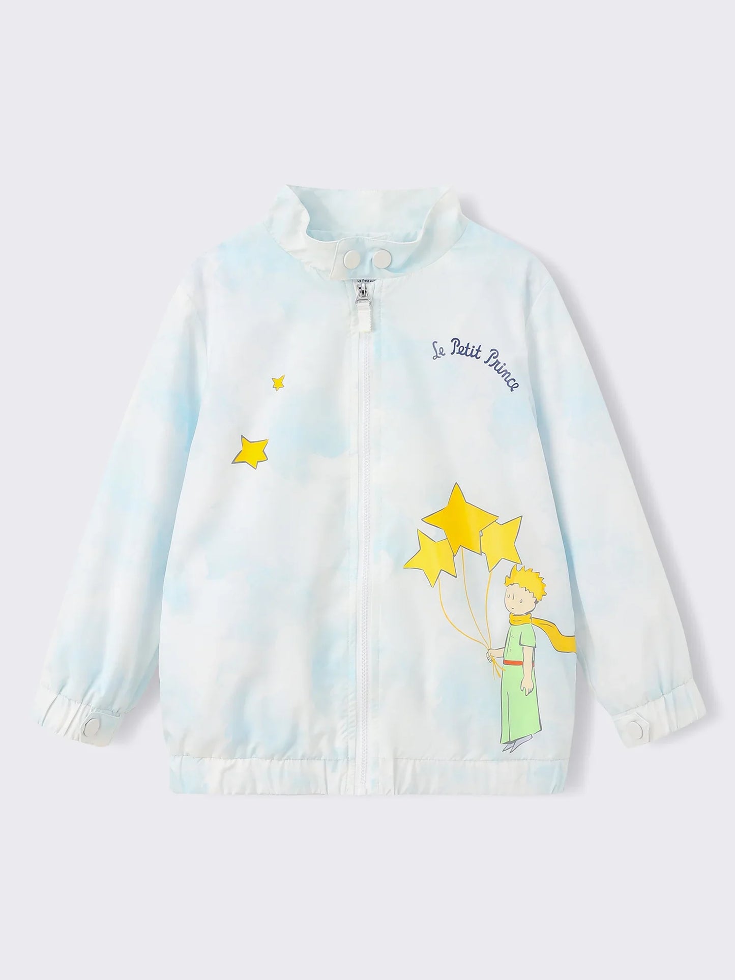 Kids Lightweight Zip‑Up Windbreaker Jacket with Print