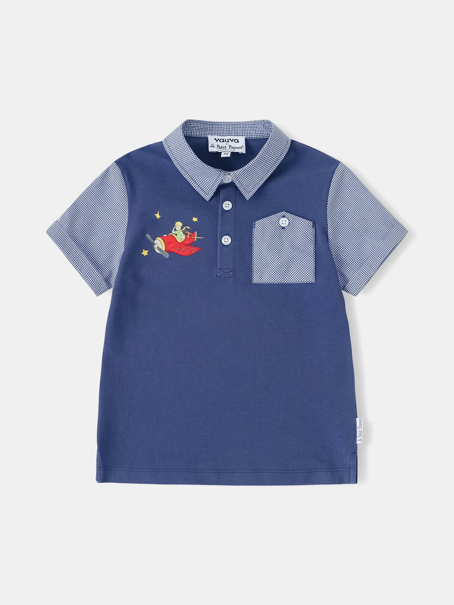 Kids Colorblock Polo Shirt with Embroidery