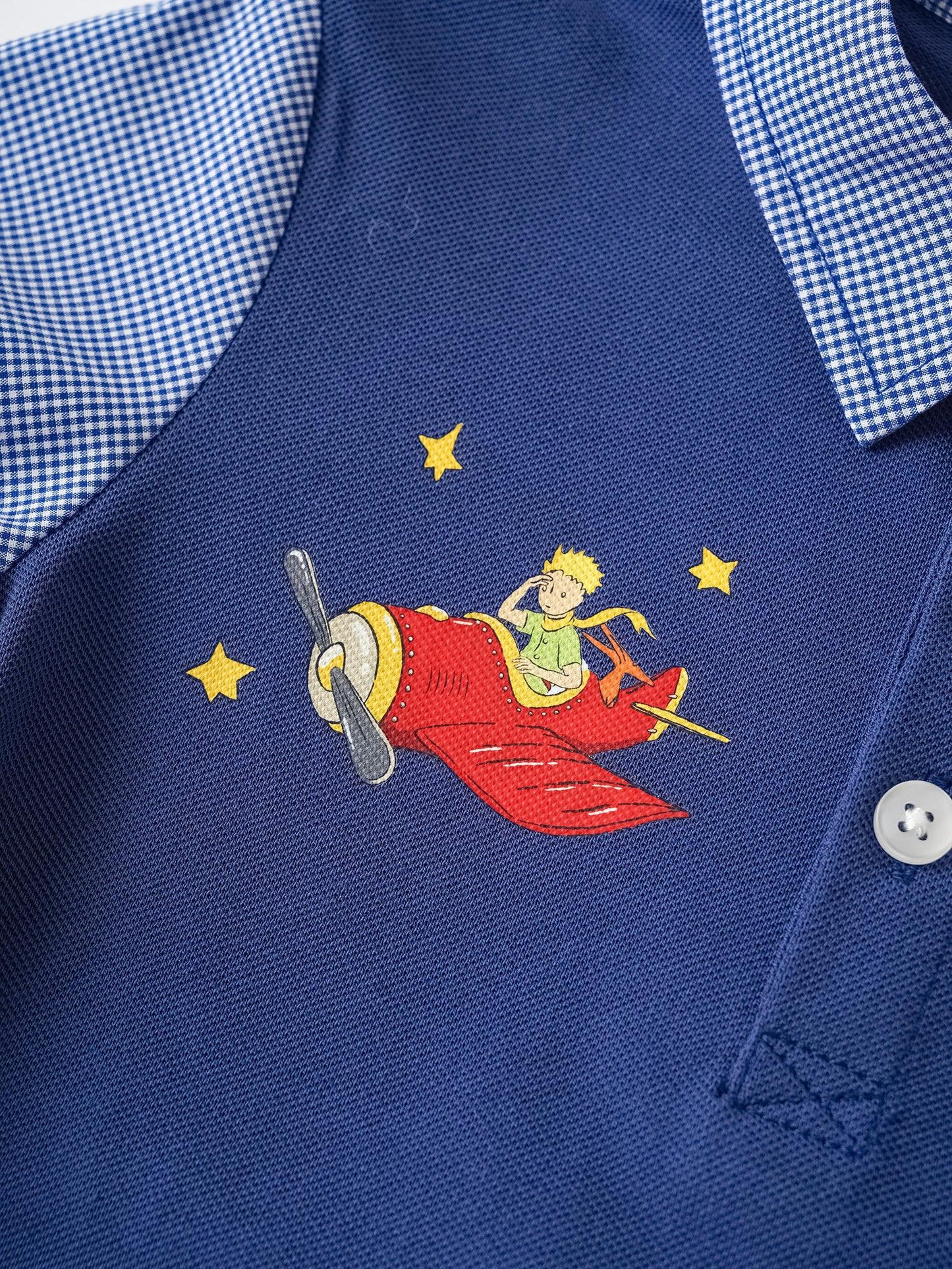 Kids Colorblock Polo Shirt with Embroidery