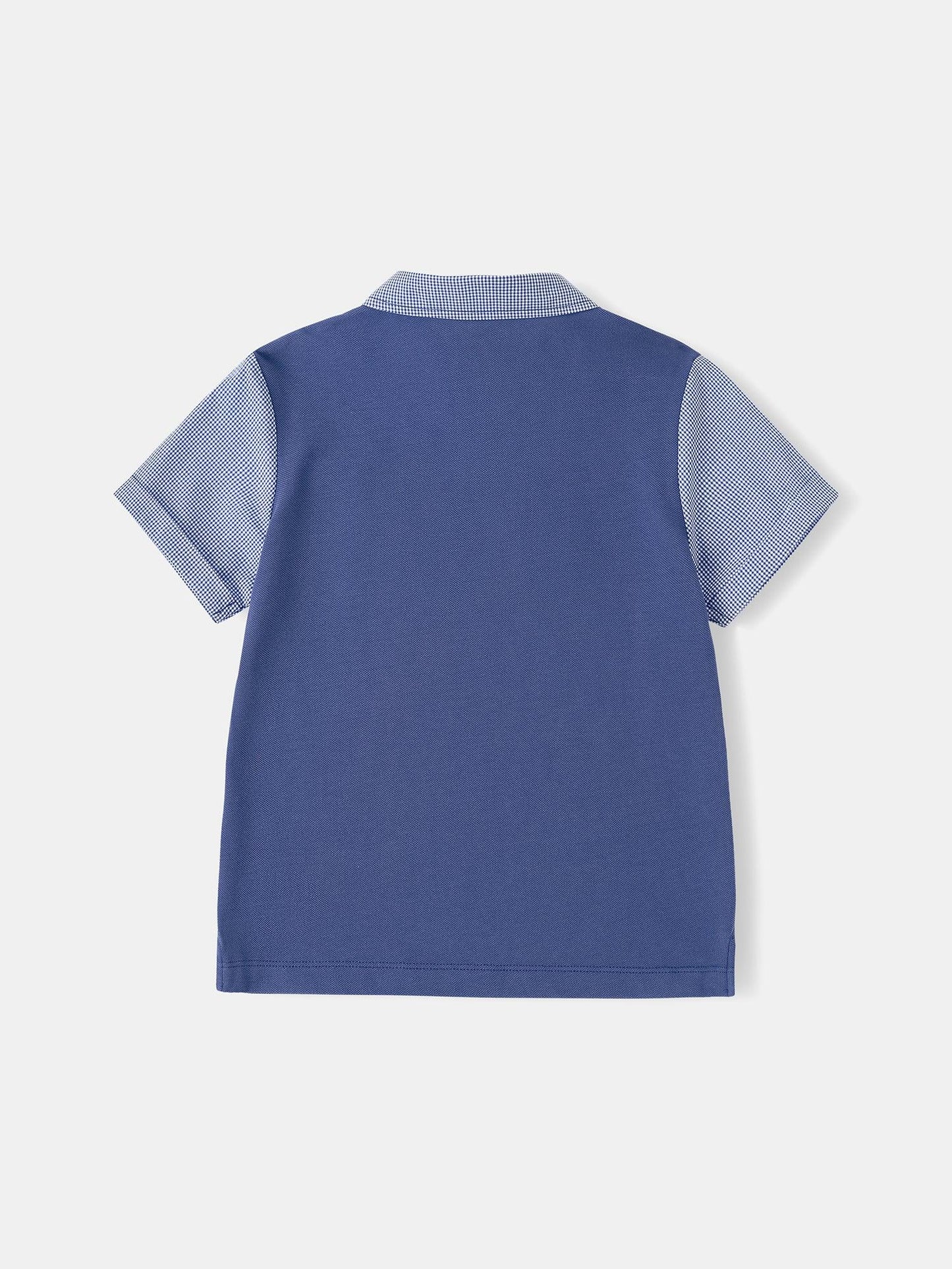 Kids Colorblock Polo Shirt with Embroidery