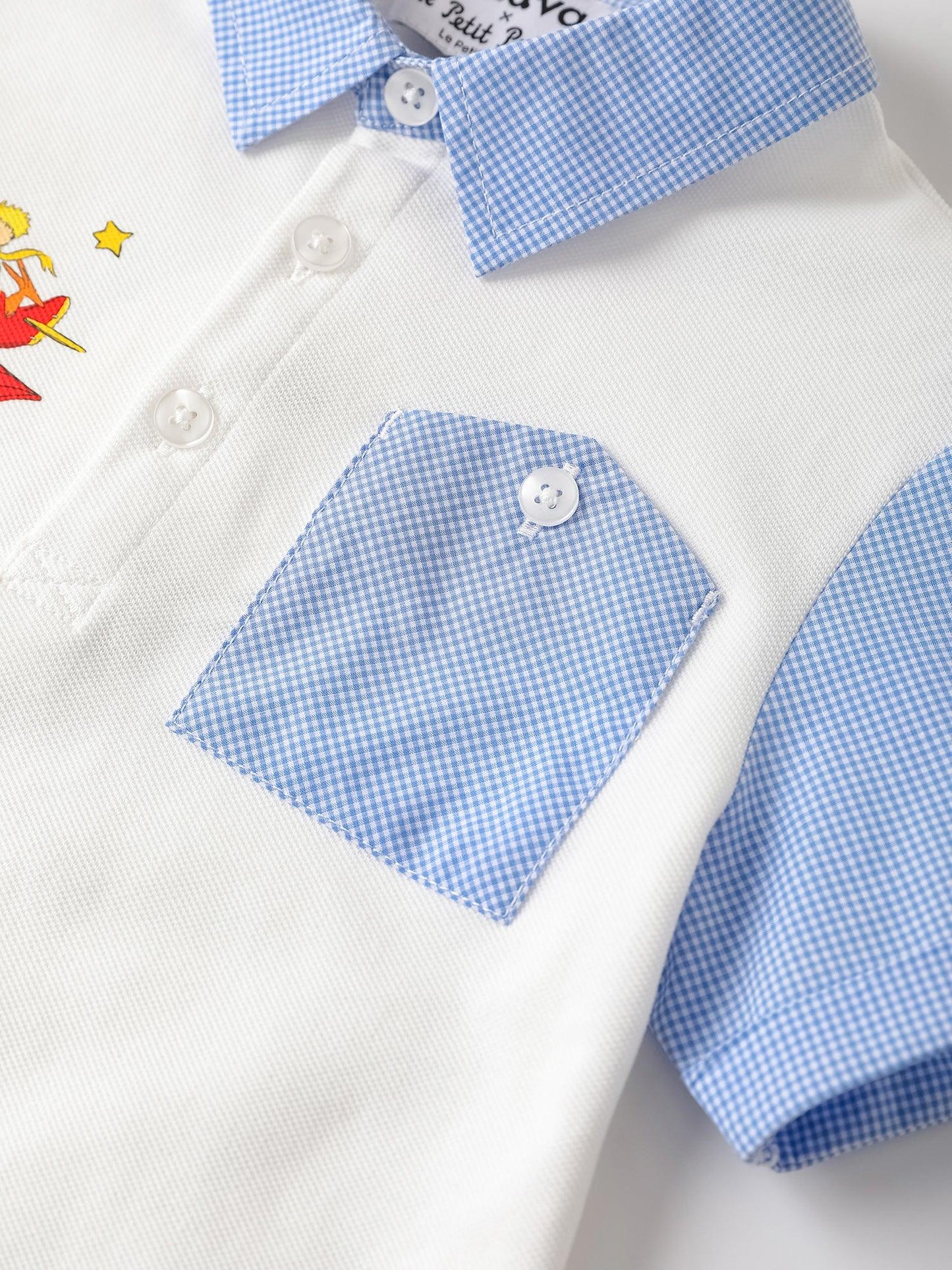 Kids Colorblock Polo Shirt with Embroidery