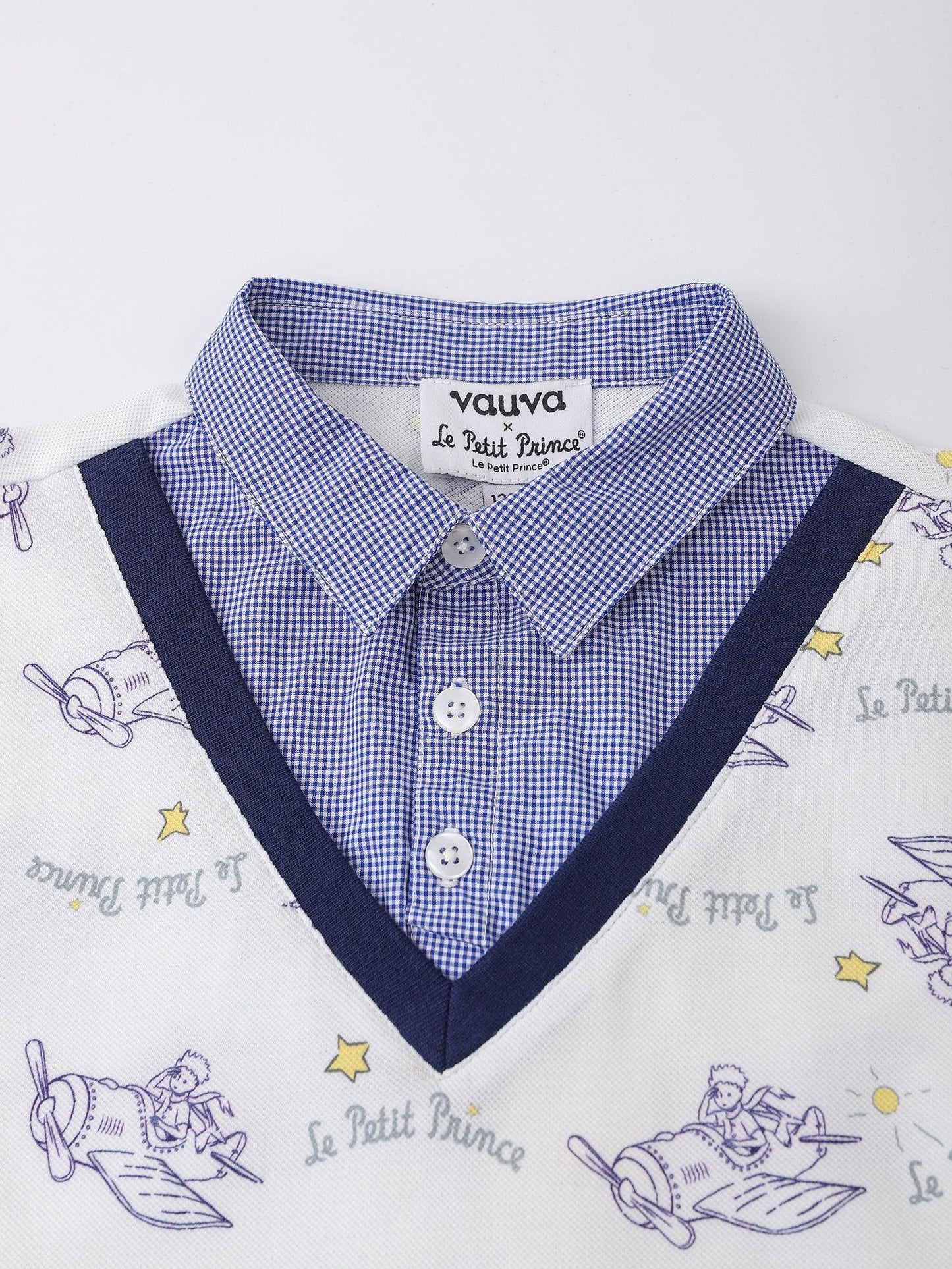 Kids Layered‑Look Polo Shirt with All‑Over Print