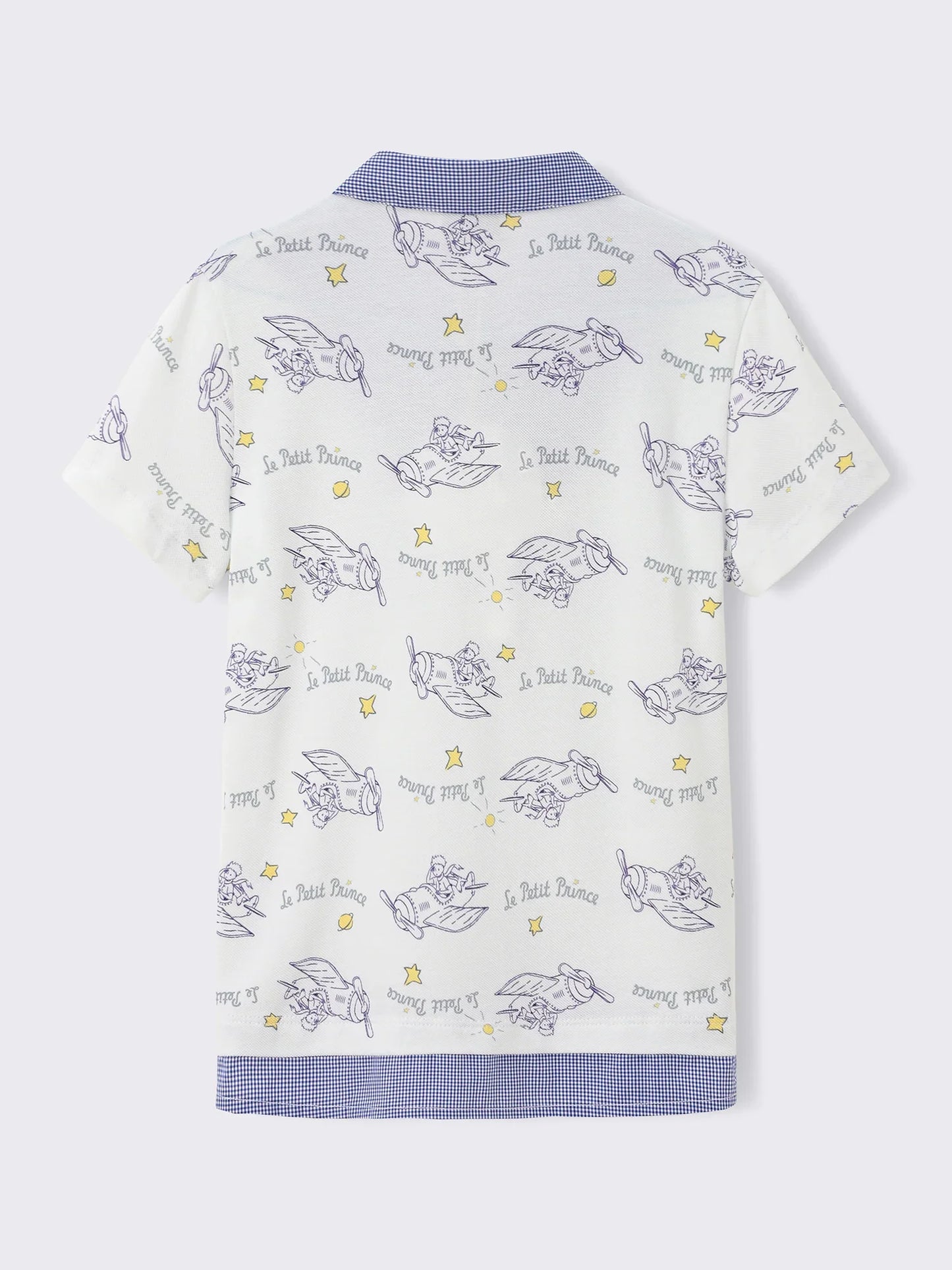 Kids Layered‑Look Polo Shirt with All‑Over Print