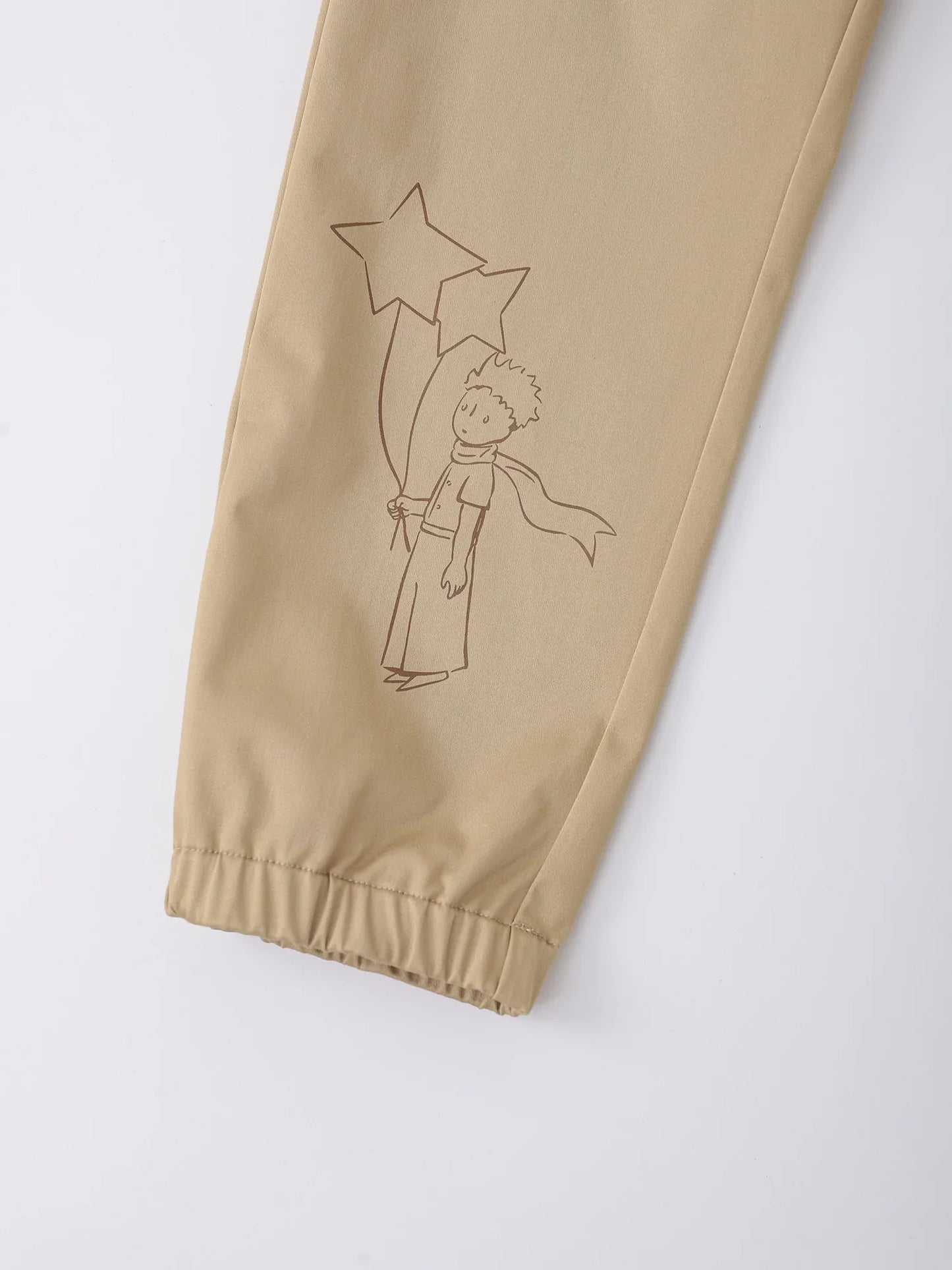 Kids Stretch Cotton Cargo Jogger Pants with Embroidery