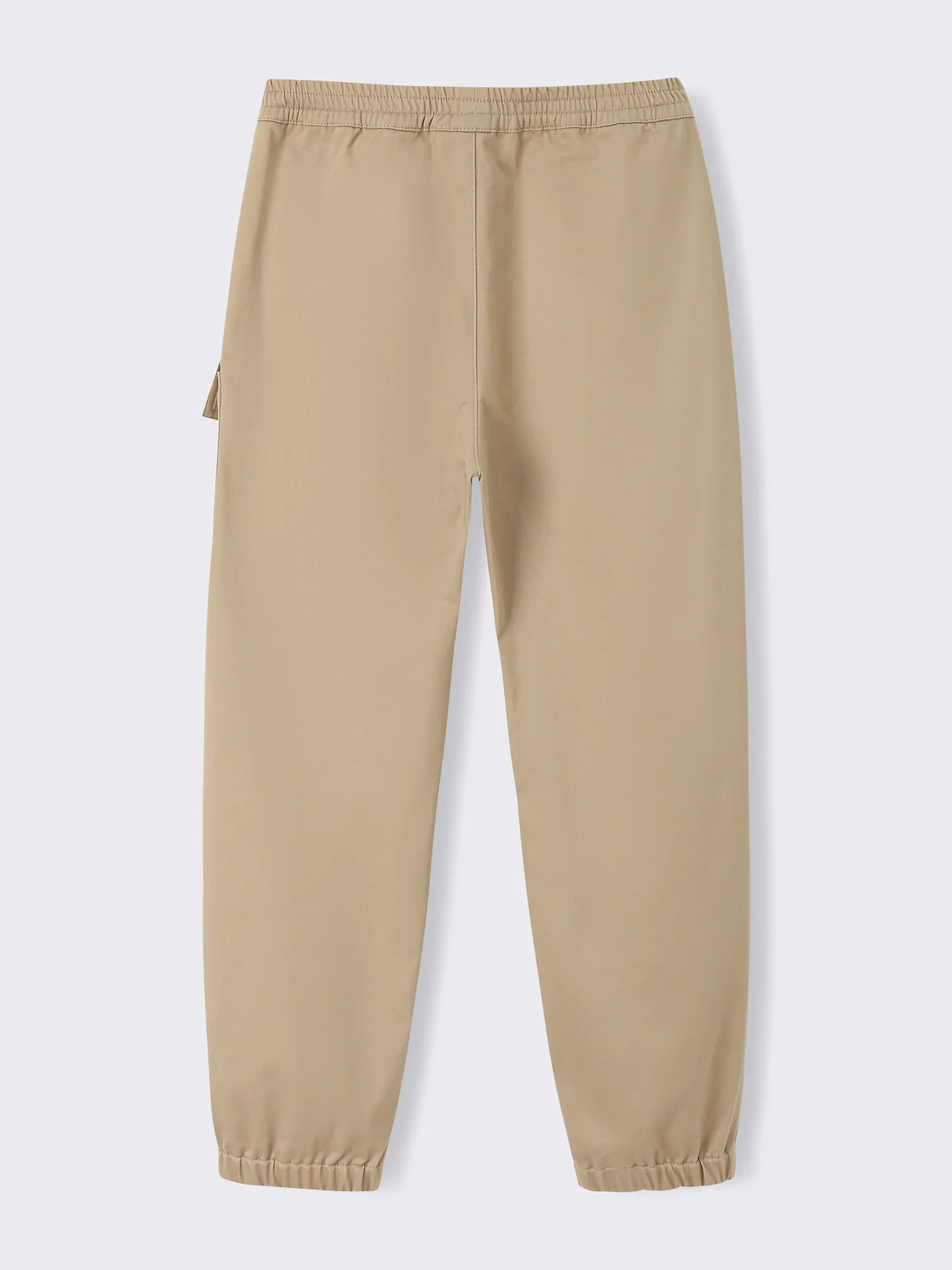Kids Stretch Cotton Cargo Jogger Pants with Embroidery