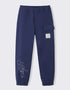 Kids Stretch Cotton Cargo Jogger Pants with Embroidery