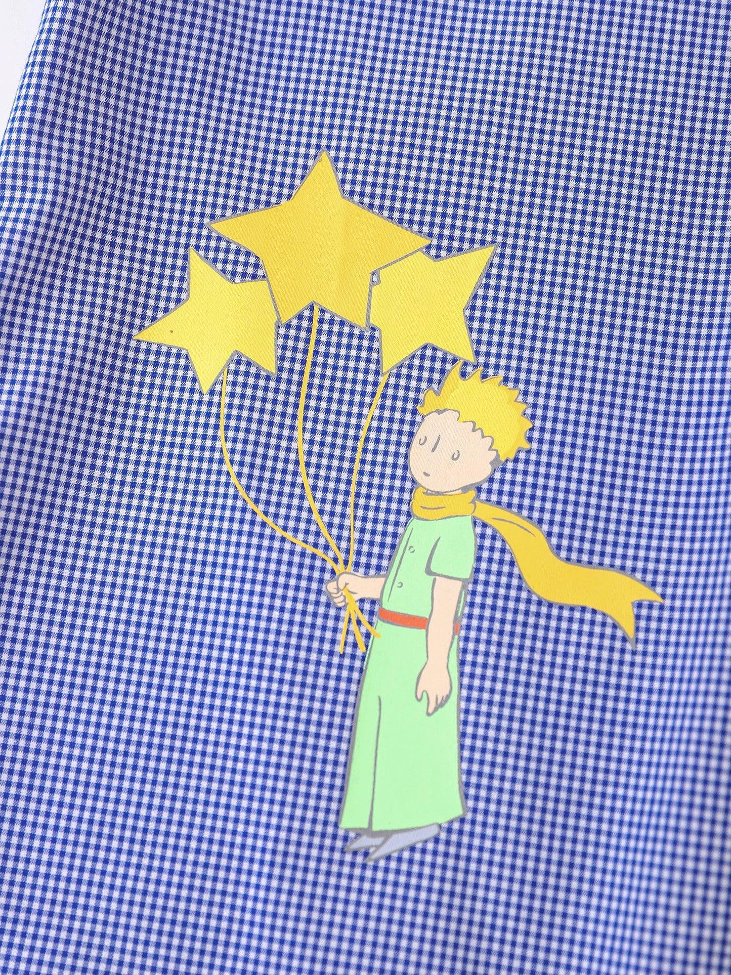 Kids Colorblock Short Sleeve Button‑Up Shirt with Embroidery