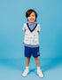 Kids Embroidered Organic Cotton Chino Shorts