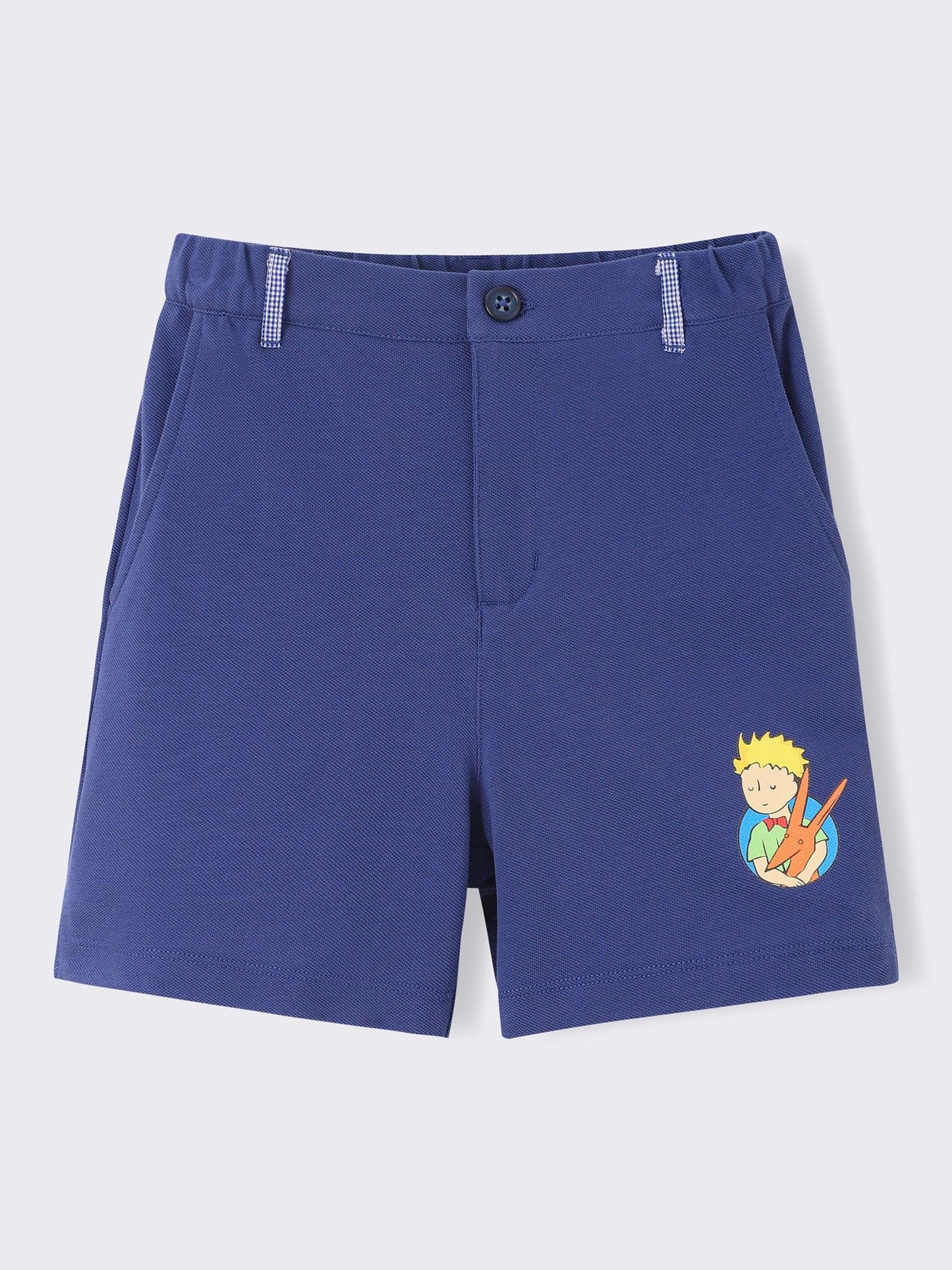 Kids Embroidered Organic Cotton Chino Shorts