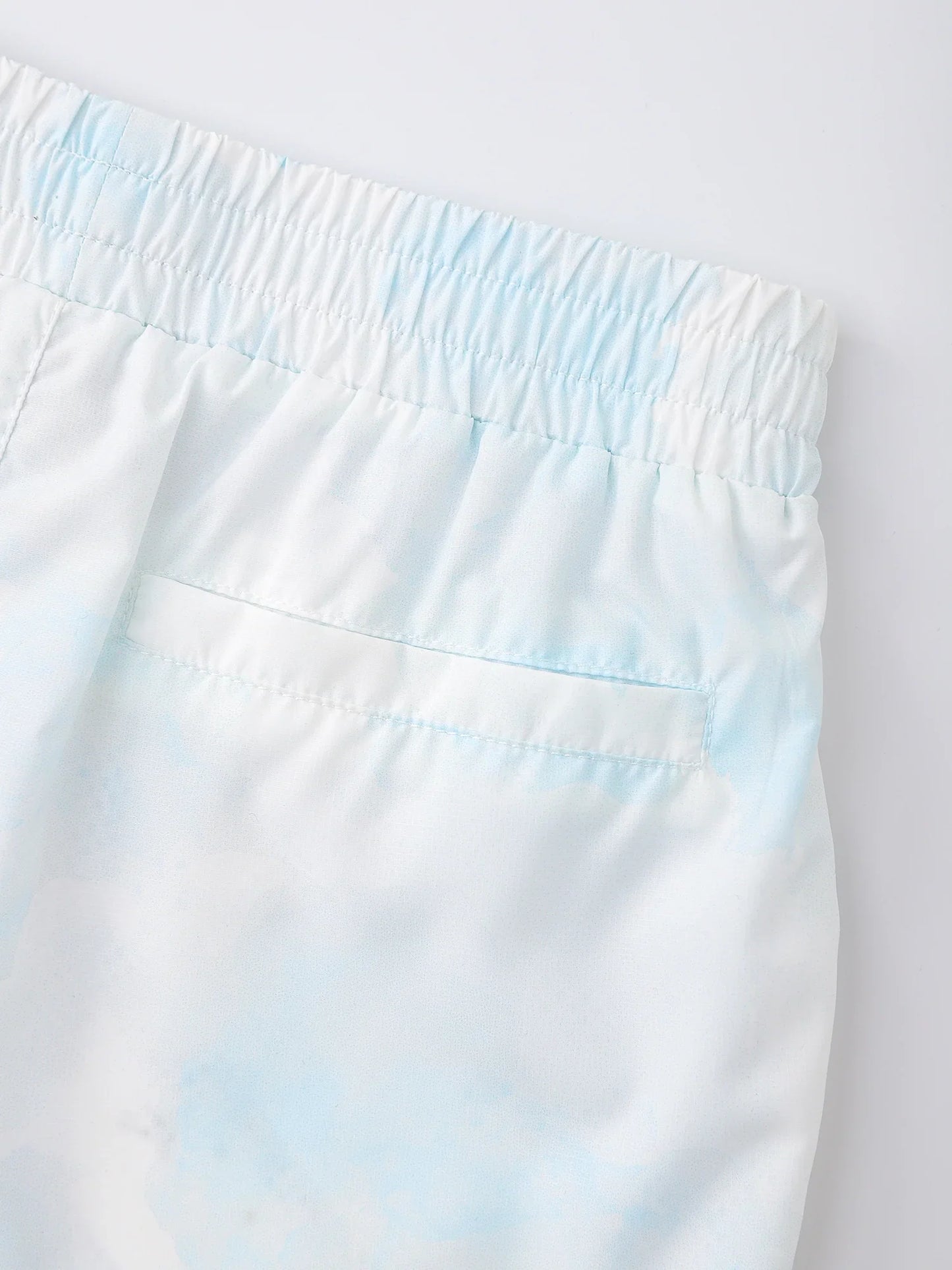 Kids Elastic Waist Cloud Print Shorts with Illustration