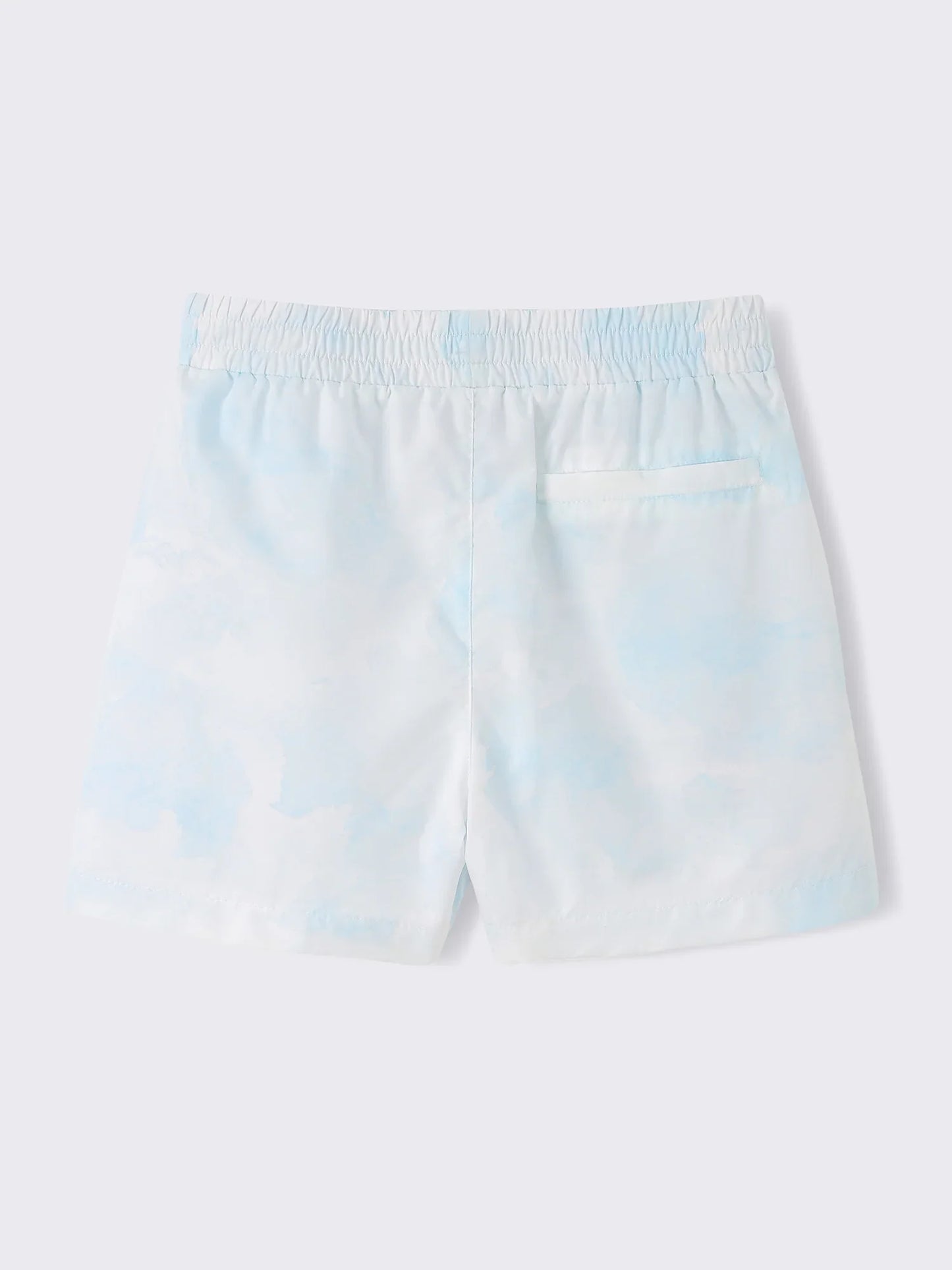 Kids Elastic Waist Cloud Print Shorts with Illustration