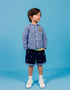 Kids Star‑Embroidered Stretch Chino Shorts