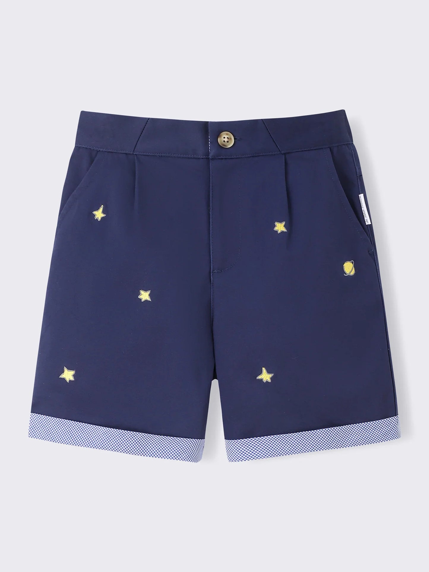 Kids Star‑Embroidered Stretch Chino Shorts