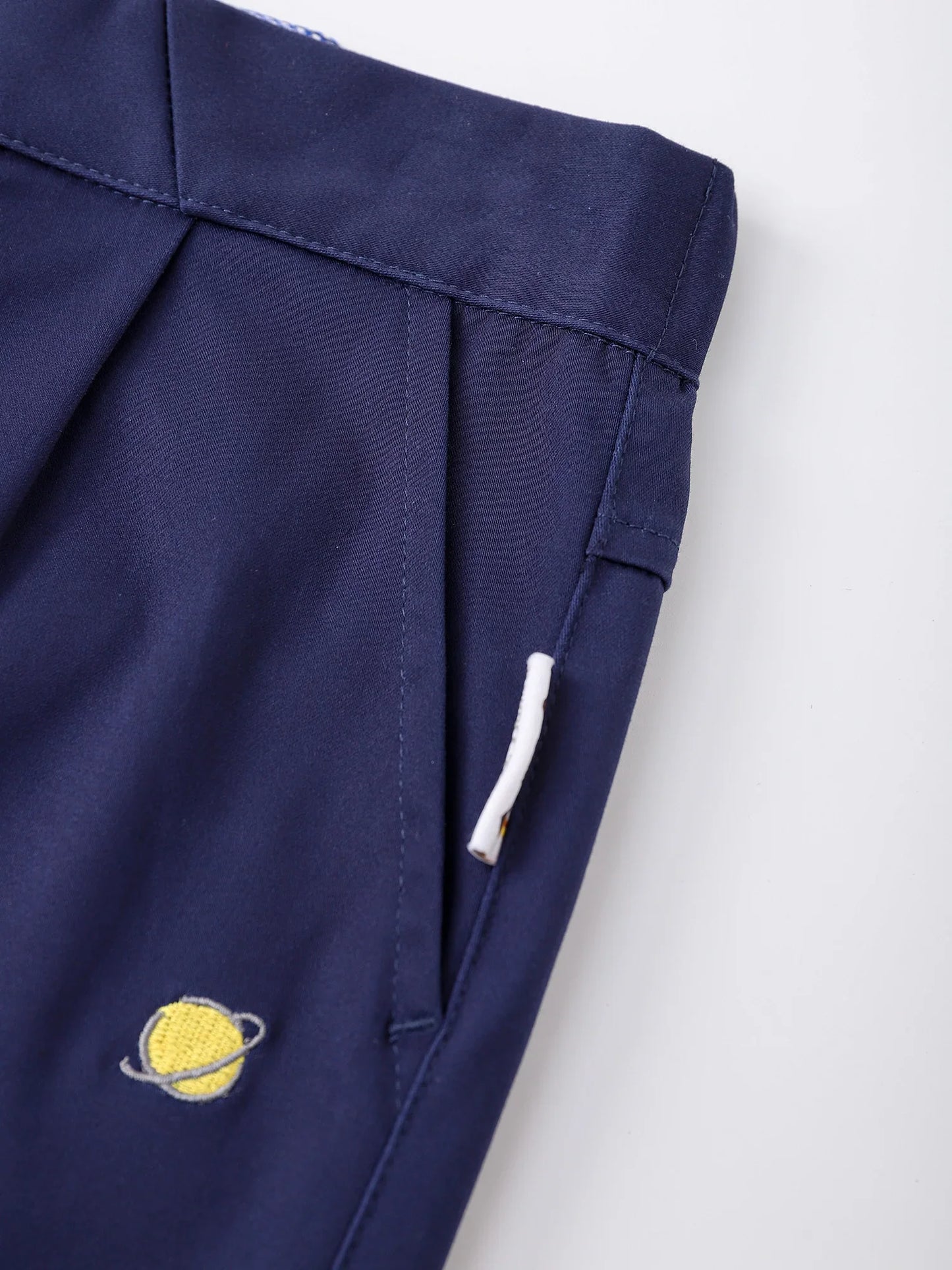 Kids Star‑Embroidered Stretch Chino Shorts