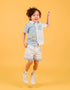 Kids Star‑Embroidered Stretch Chino Shorts