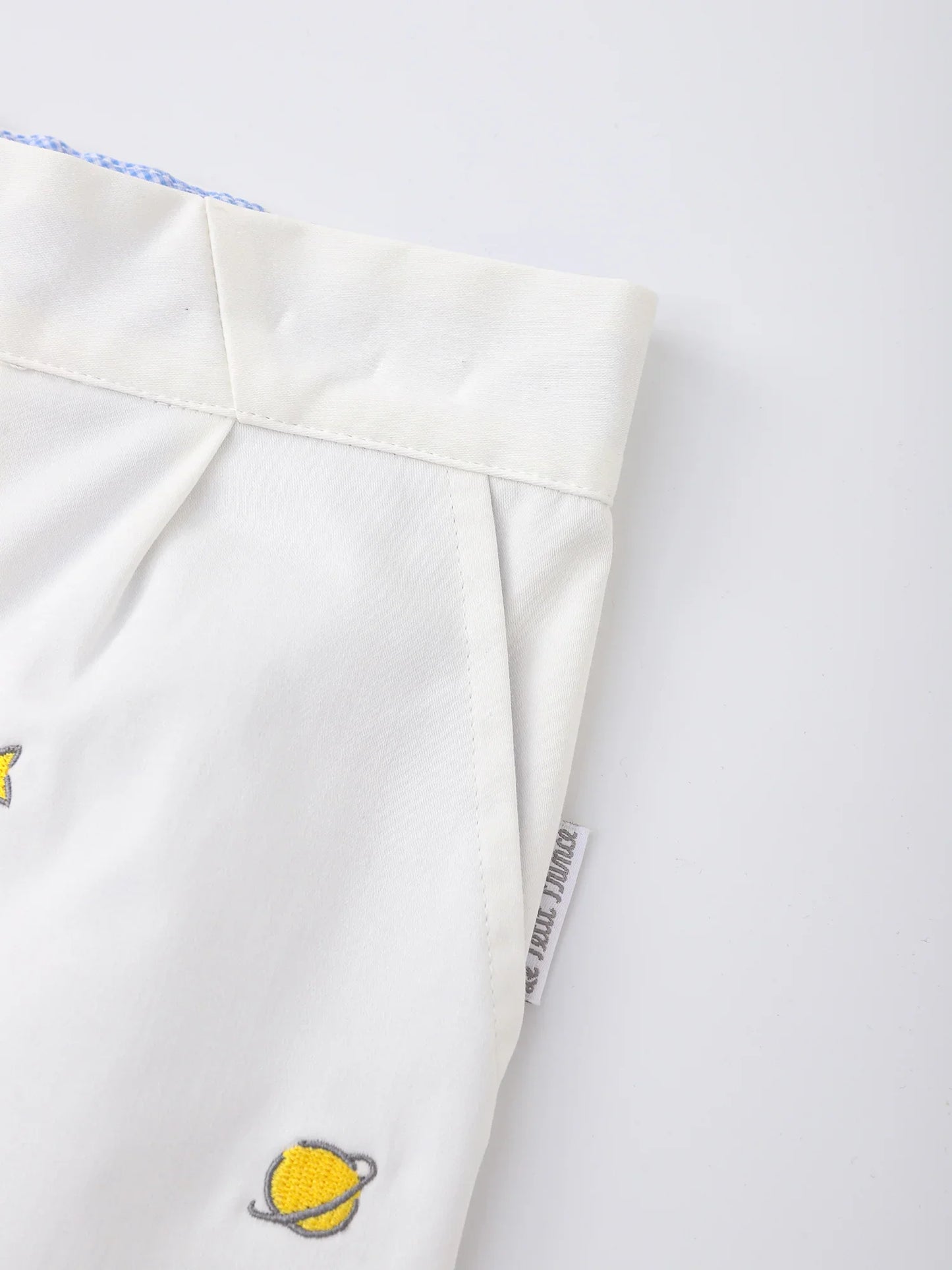 Kids Star‑Embroidered Stretch Chino Shorts
