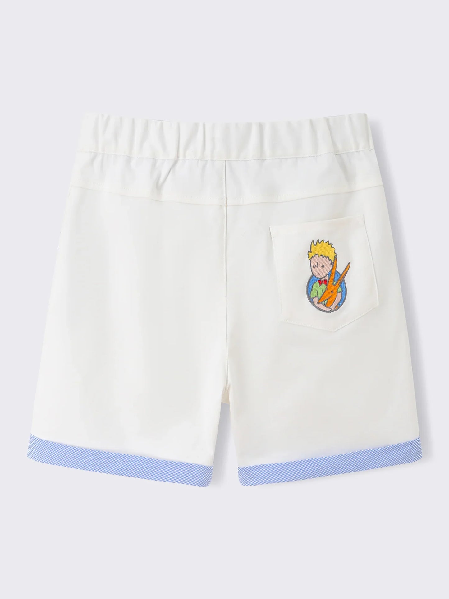 Kids Star‑Embroidered Stretch Chino Shorts