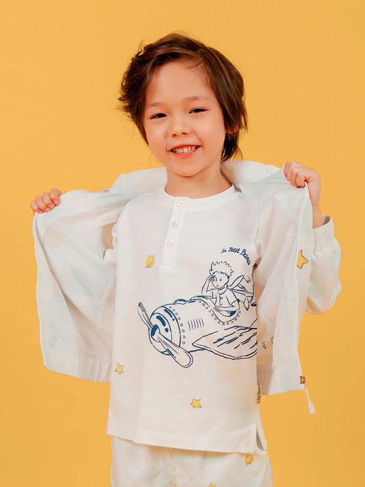 Kids Organic Cotton Graphic Henley T‑Shirt