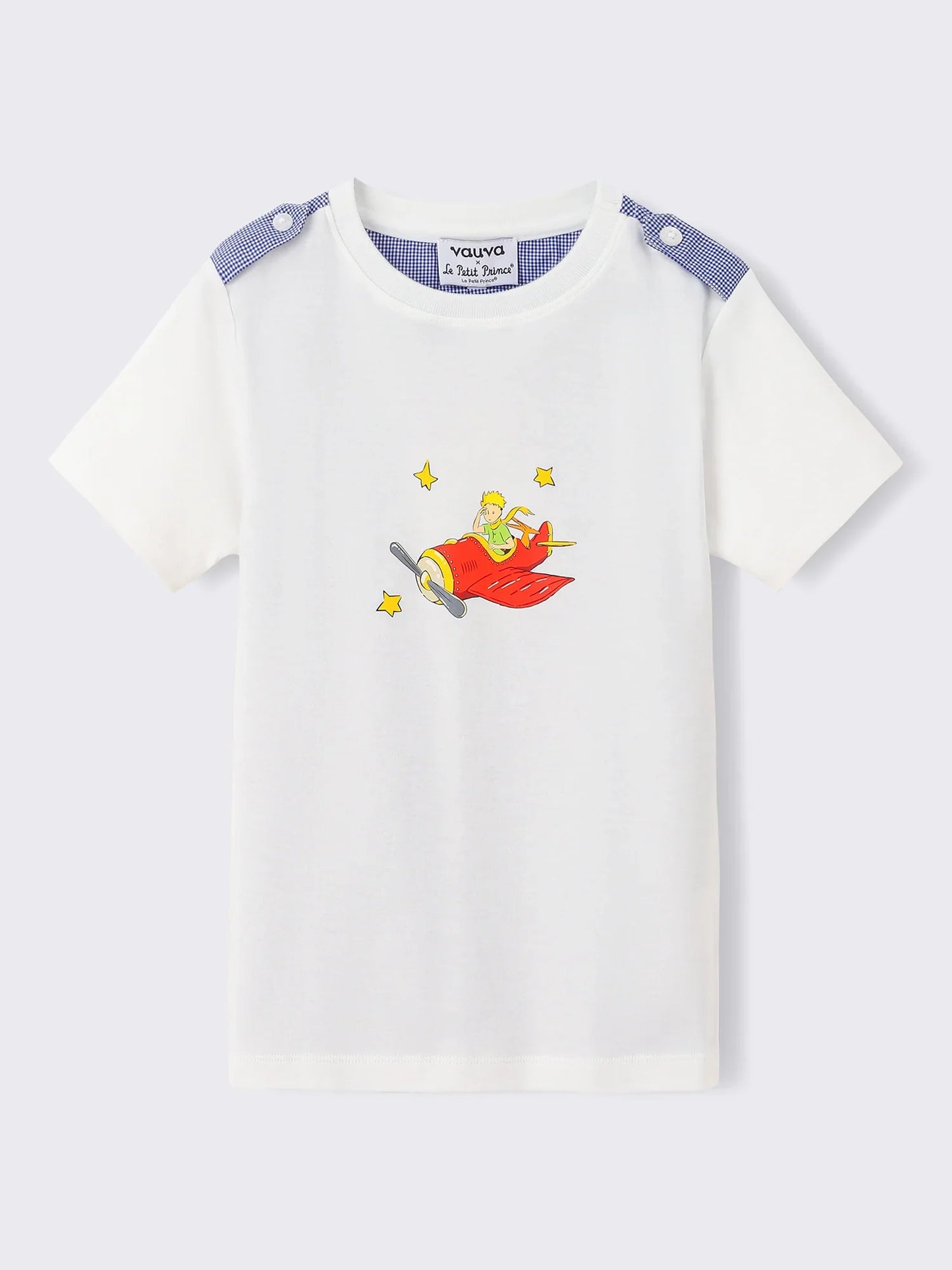 Kids Organic Cotton Shoulder‑Button Graphic T‑Shirt