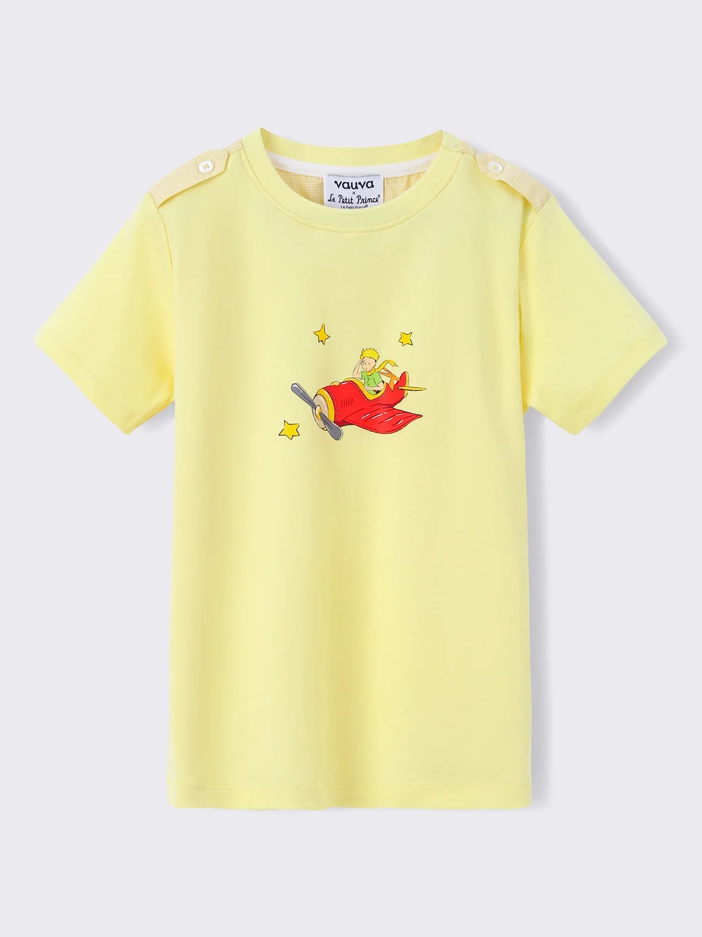 Kids Organic Cotton Shoulder‑Button Graphic T‑Shirt