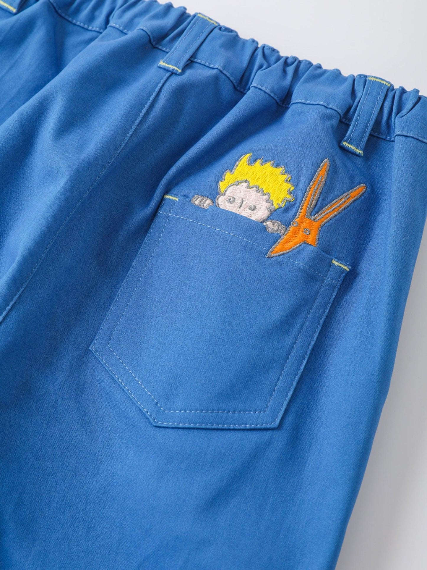 Boys Embroidery Slim Fit Pants