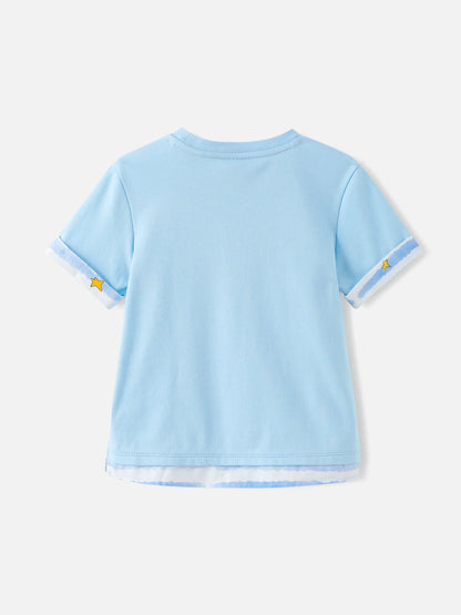 Boys Two Tone Print Tee