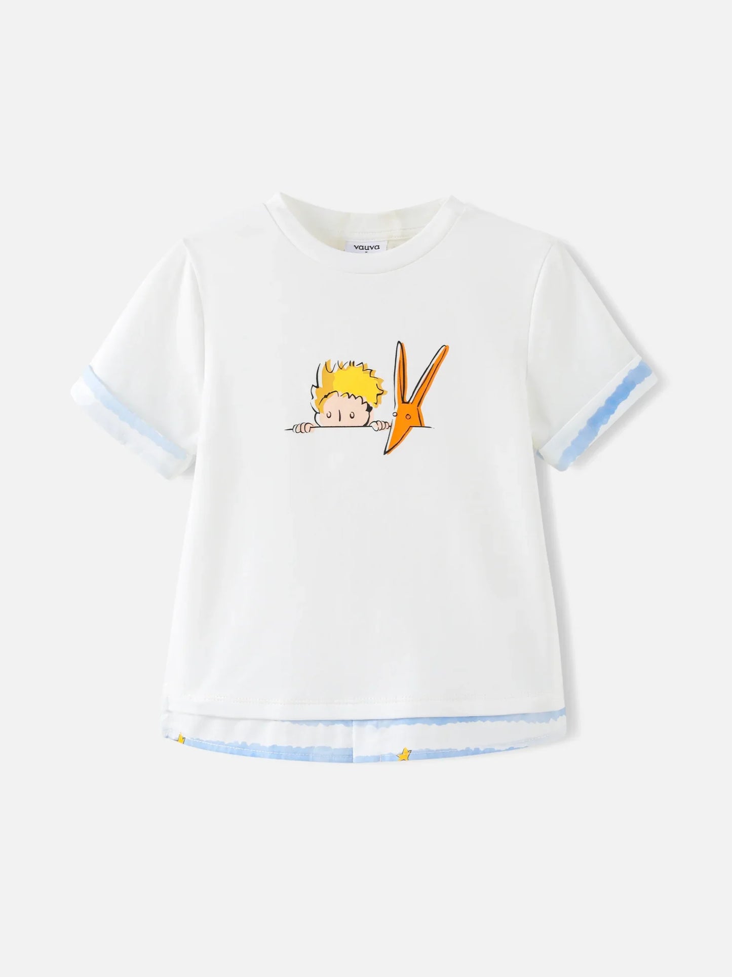Boys Two Tone Print Tee