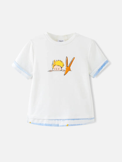 Boys Two Tone Print Tee