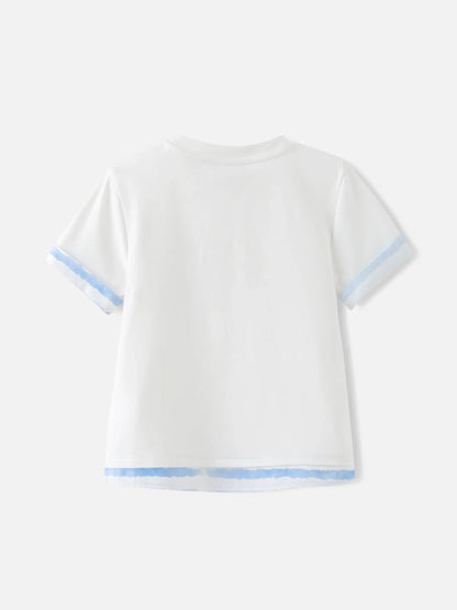 Boys Two Tone Print Tee