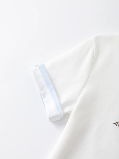 Boys Two Tone Print Tee