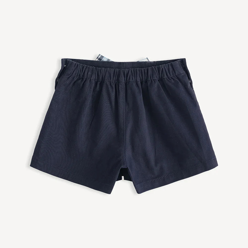 Kids Embroidered Bow‑Detail Shorts