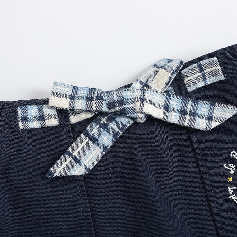 Kids Embroidered Bow‑Detail Shorts