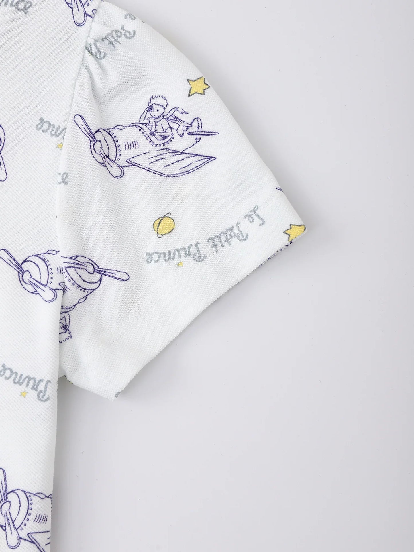 Kids V‑Neck Layered‑Look Polo Dress with All‑Over Print
