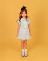 Girls’ Cloud Print Graphic Dress with Tulle Skirt