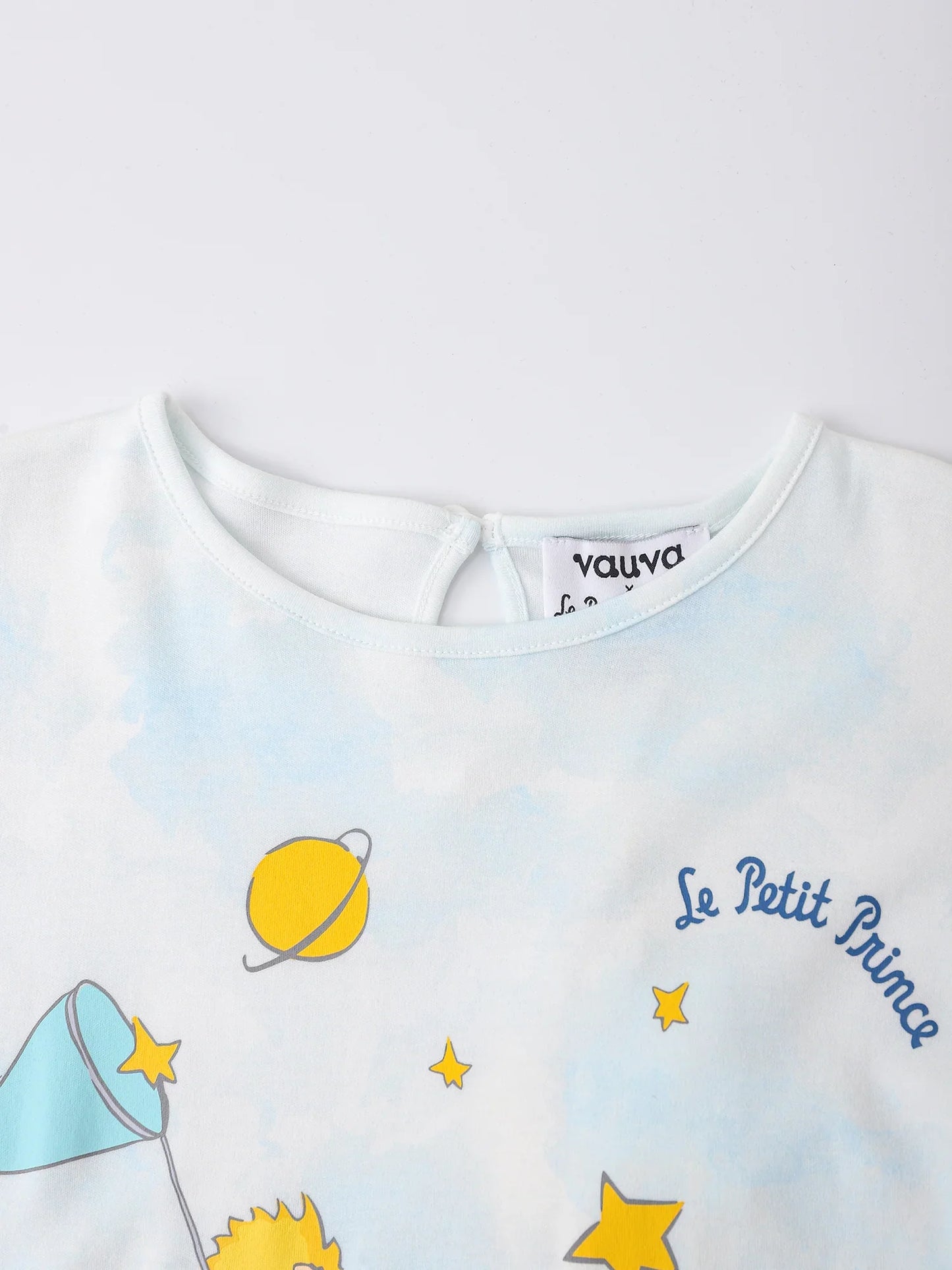 Girls’ Cloud Print Graphic Dress with Tulle Skirt