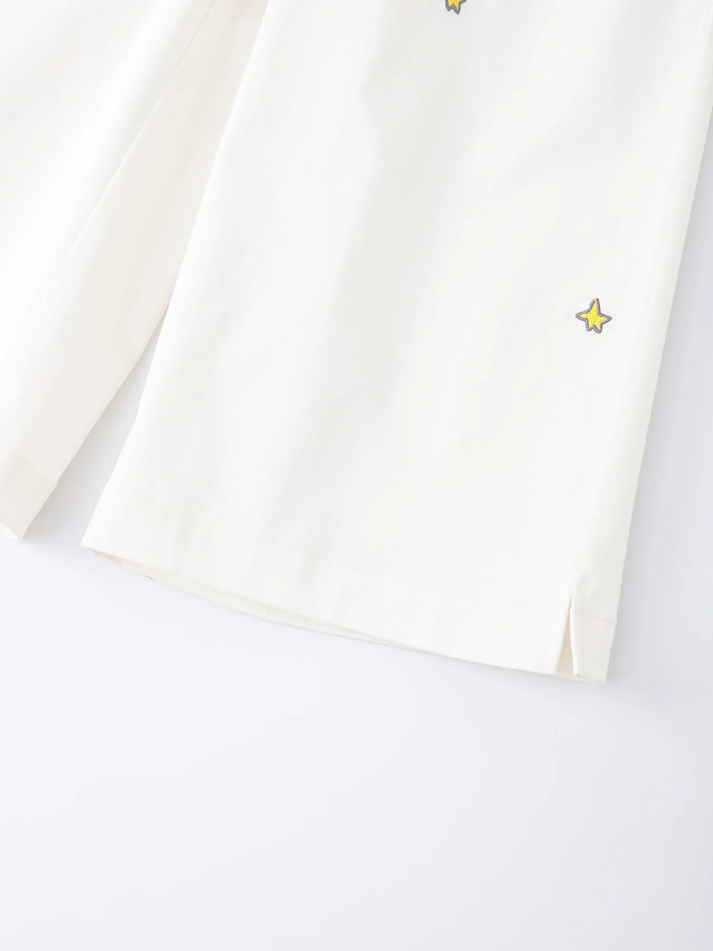 Girls’ Star‑Embroidered Tie‑Waist Wide‑Leg Pants