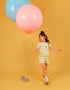 Kids Pleated Skort Shorts with Star Embroidery