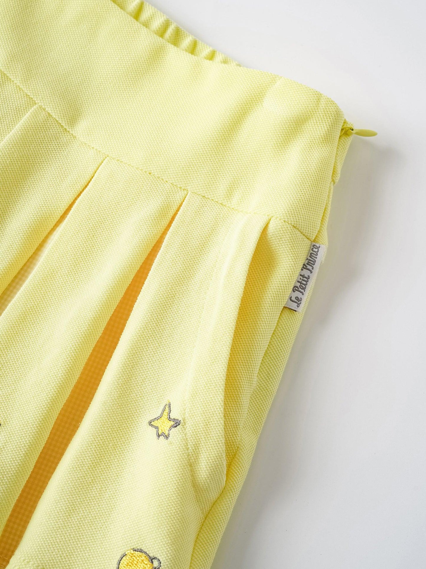 Kids Pleated Skort Shorts with Star Embroidery
