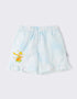 Kids Cloud Print Ruffle Hem Pull‑On Shorts with Illustration