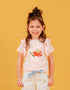 Girls’ Ruffle Sleeve Graphic Print Organic Cotton T‑Shirt