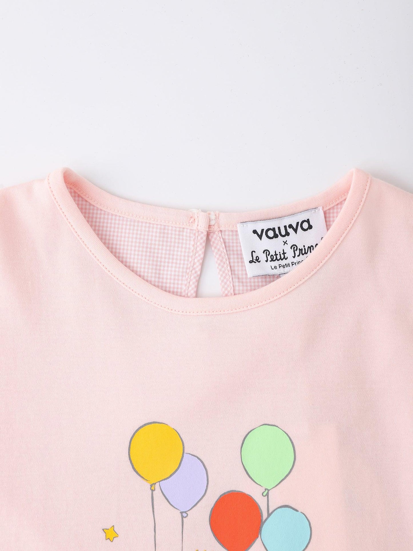 Girls’ Graphic Print Organic Cotton T‑Shirt with Gingham Sleeves