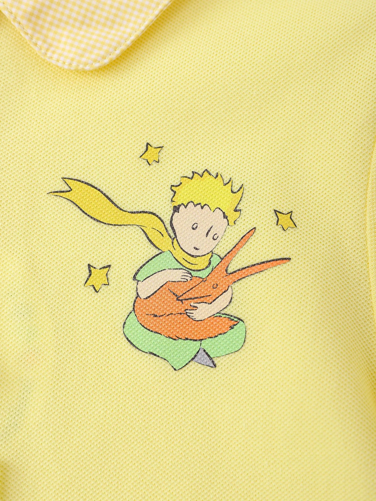 Kids Peter Pan Collar Embroidered Polo Top with Bow