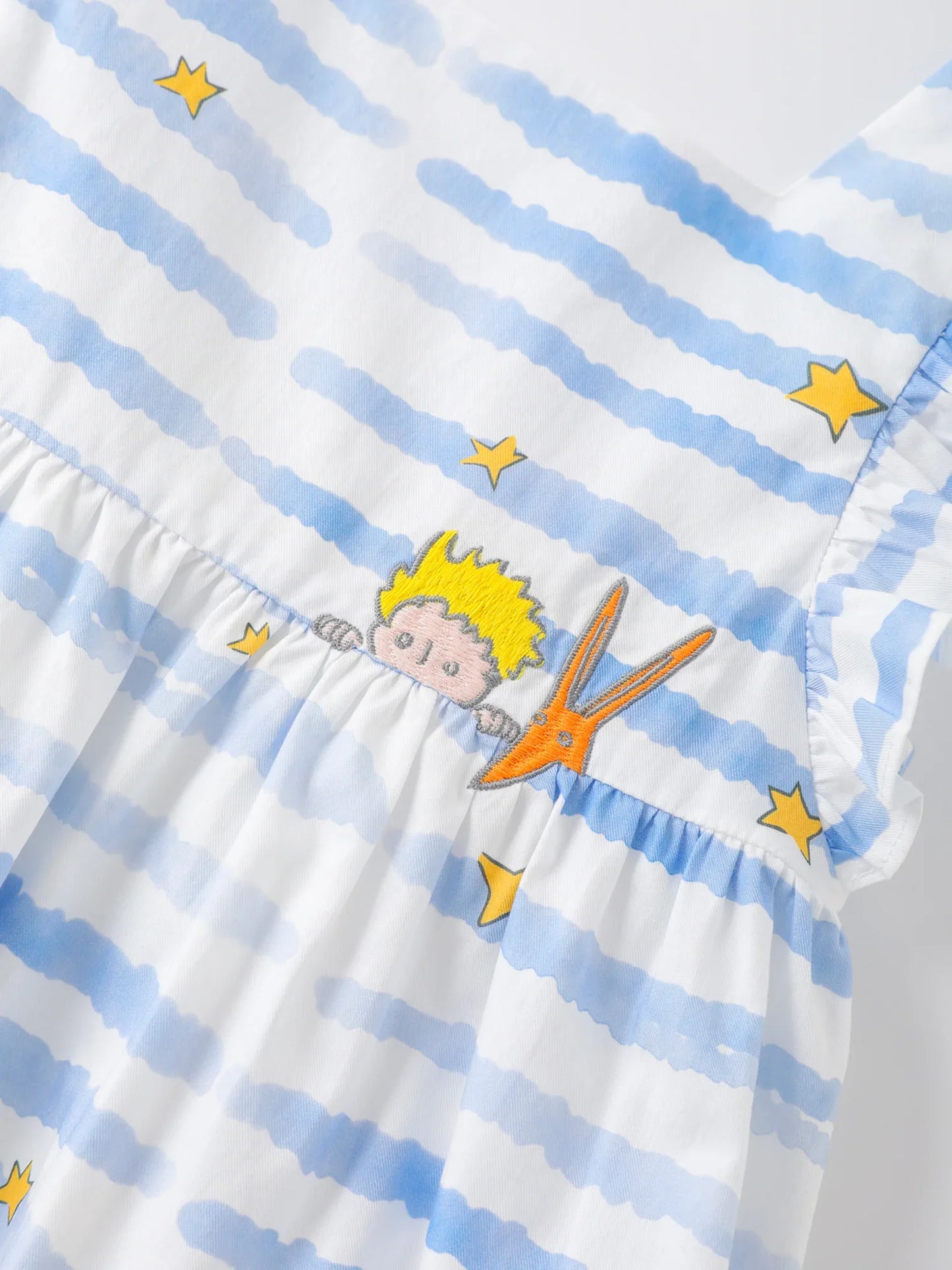 Girls Stripy Ruffle Dress