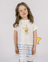 Girls Two Tone Print Dress