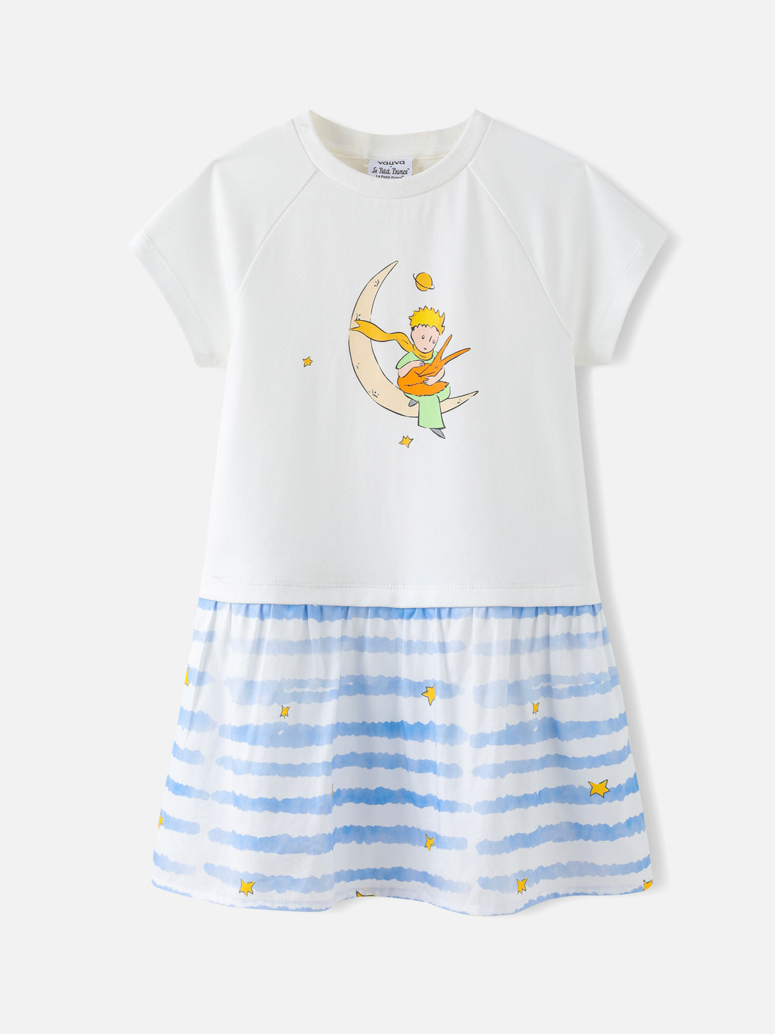 Girls Two Tone Print Dress